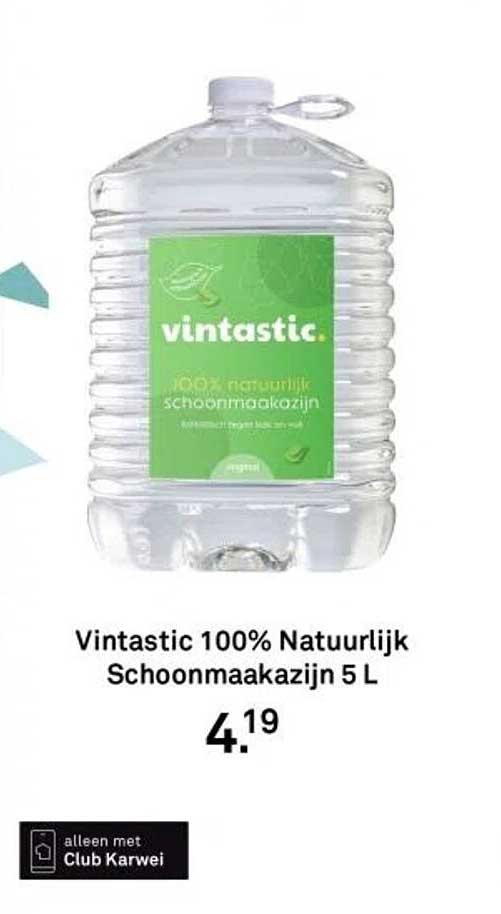 Vintastic 100% Natuurlijk Schoonmaakazijn 5 L