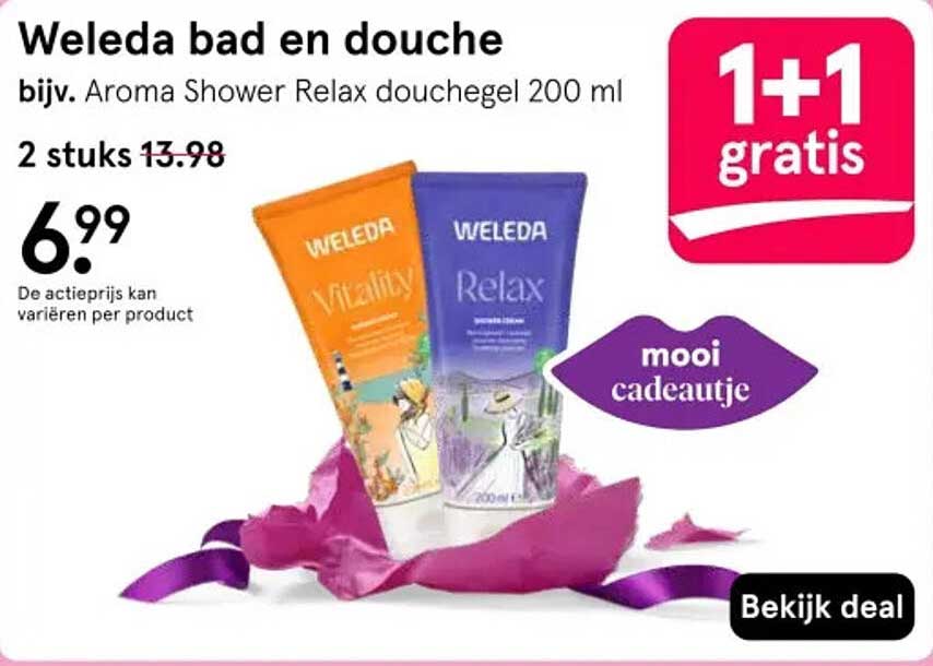 Weleda bad en douche bijv. Aroma Shower Relax douchegel 200 ml