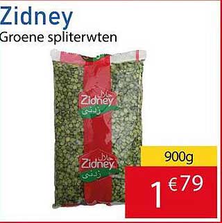 Zidney Groene spliterwten 900g
