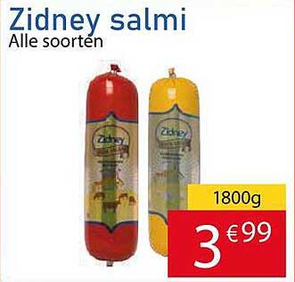 Zidney salmi - Alle soorten