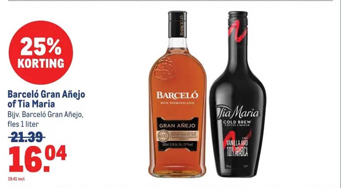 Barceló Gran Añejo of Tia Maria