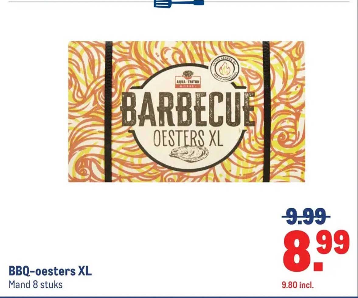BBQ-oesters XL Mand 8 stuks