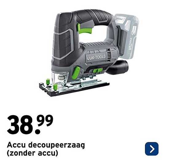 Accu decoupeerzaag (zonder accu)