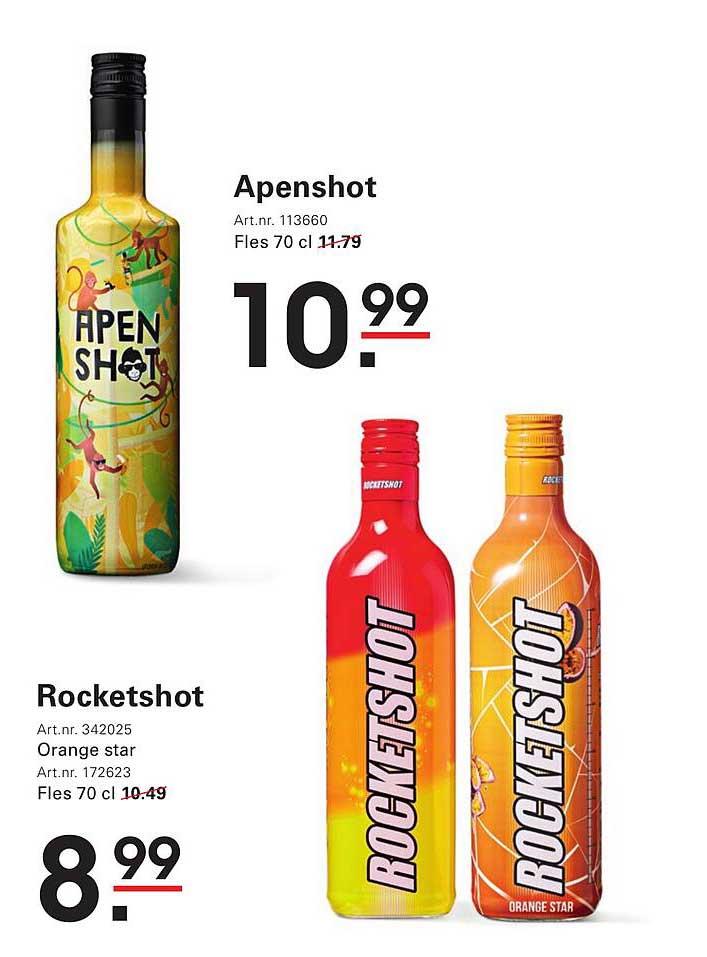 Apenshot en Rocketshot aanbieding