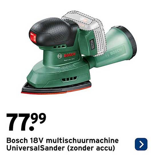 Bosch 18V multischuurmachine UniversalSander (zonder accu)