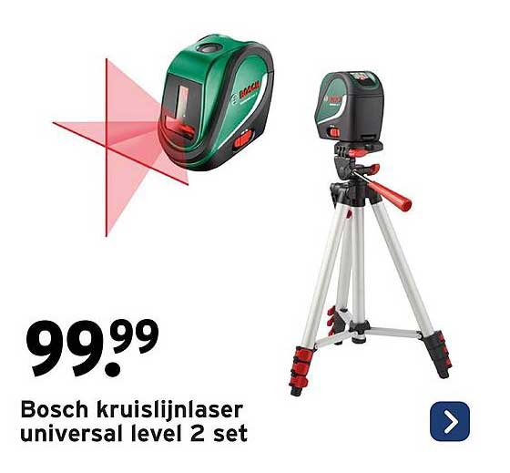 Bosch kruislijnlaser universal level 2 set