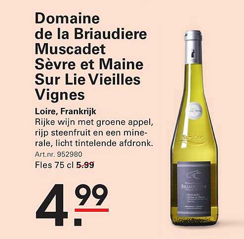 Domaine de la Briaudiere Muscadet Sèvre et Maine Sur Lie Vieilles Vignes