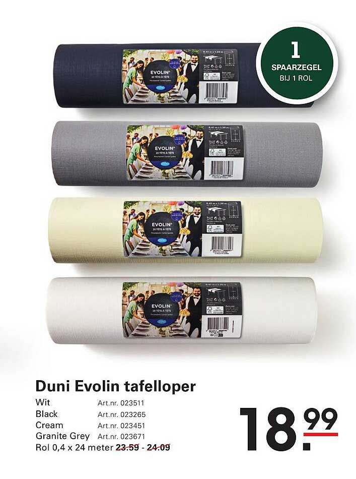 Duni Evolin tafelloper