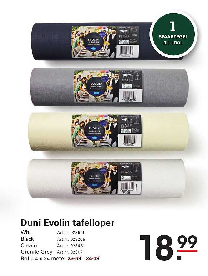 Duni Evolin tafelloper