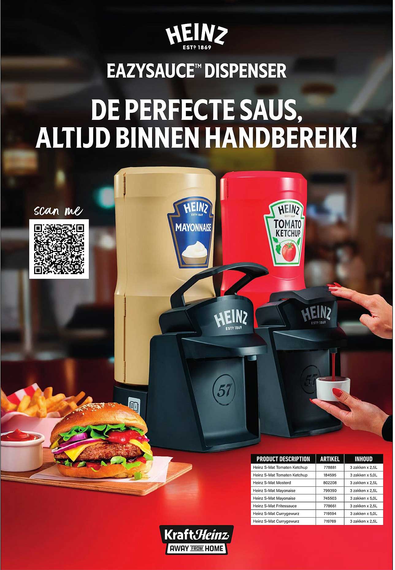 Eazysauce™ Dispenser - De perfecte saus, altijd binnen handbereik!