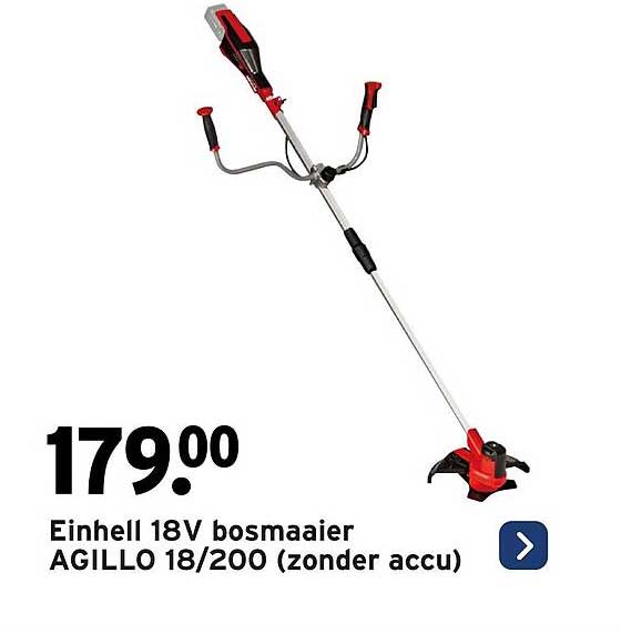 Einhell 18V bosmaaier AGILLO 18/200 (zonder accu)
