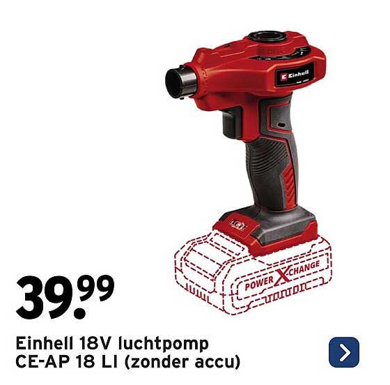 Einhell 18V luchtpomp CE-AP 18 LI (zonder accu)