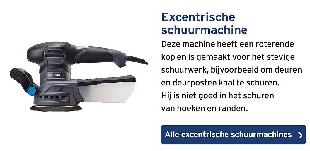 Excentrische schuurmachine