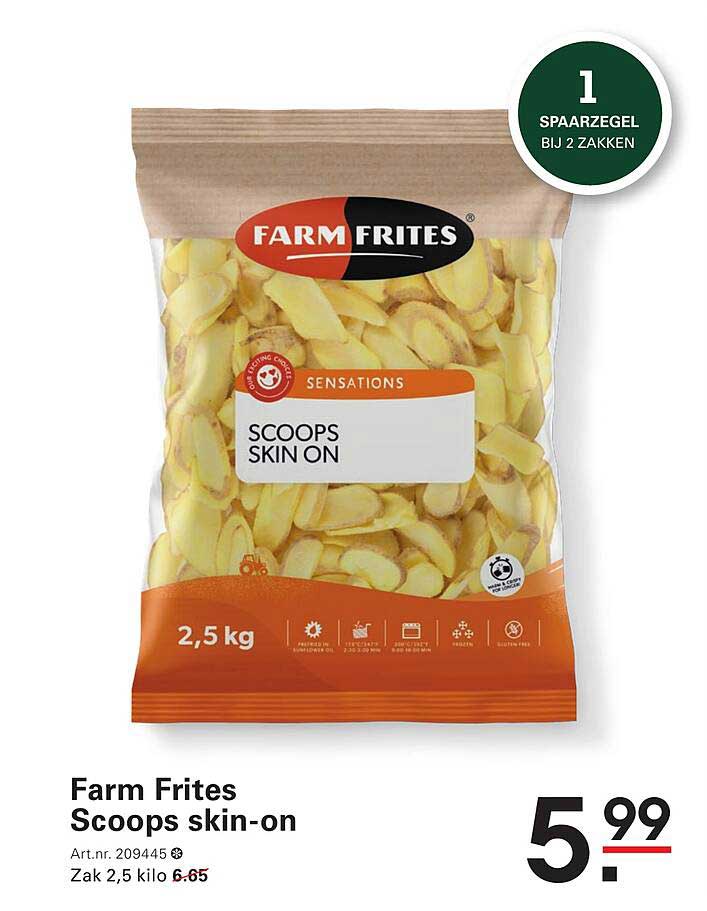 Farm Frites Scoops skin-on