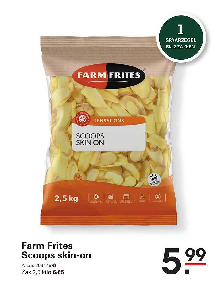 Farm Frites Scoops skin-on