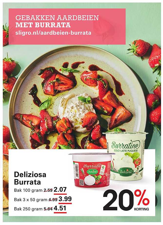 GEBAKKEN AARDBEIEN MET BURRATA