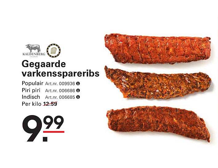 Gegaarde varkensspar ribs