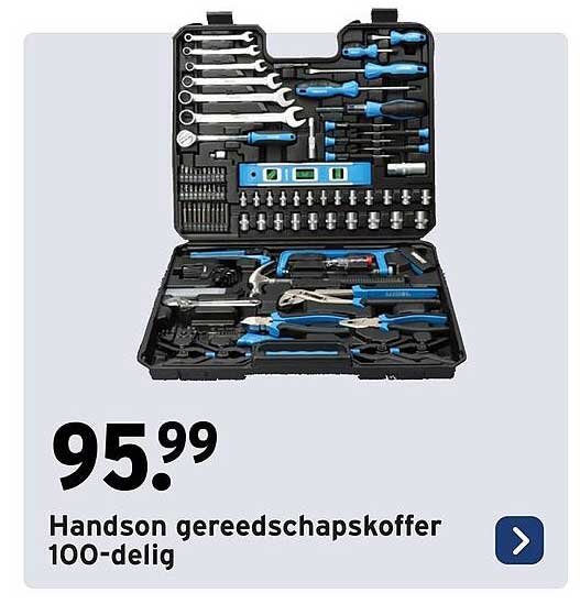 Handson gereedschapskoffer 100-delig