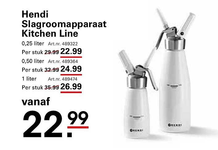 Hendi Slagroomapparaat Kitchen Line