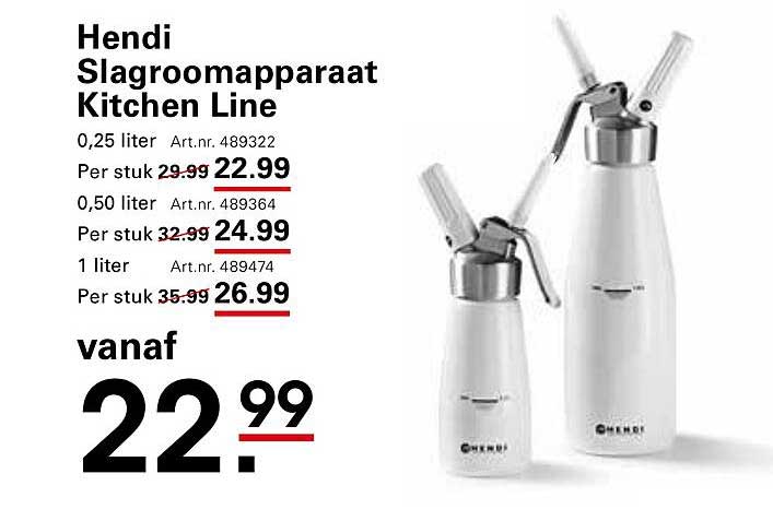 Hendi Slagroomapparaat Kitchen Line