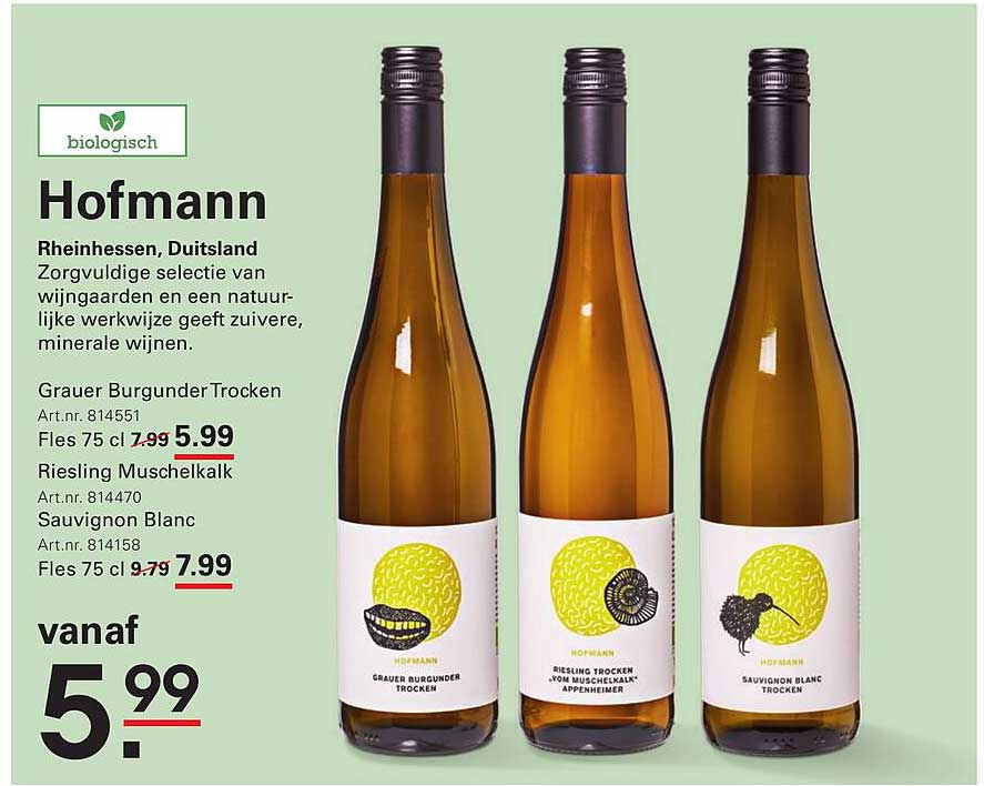 Hofmann - Grauer Burgunder Trocken, Riesling Muschelkalk, Sauvignon Blanc