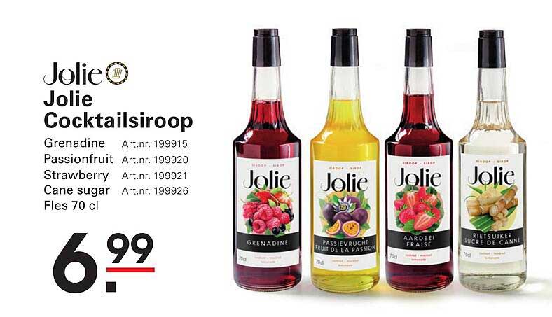 Jolie Cocktailsiroop 70 cl voor €6,99