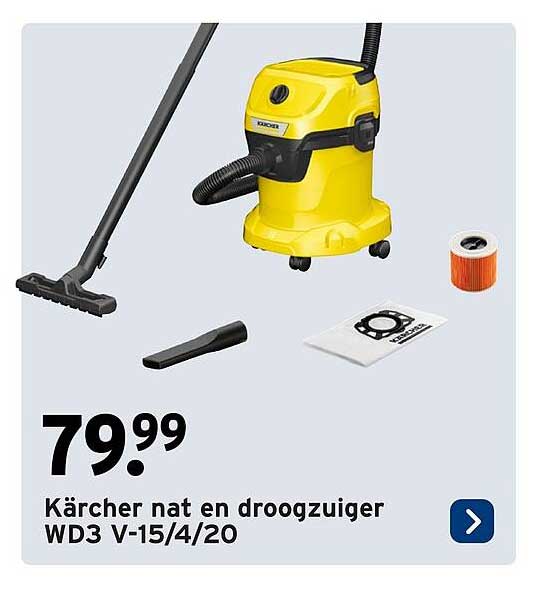 Kärcher nat en droogzuiger WD3 V-15/4/20