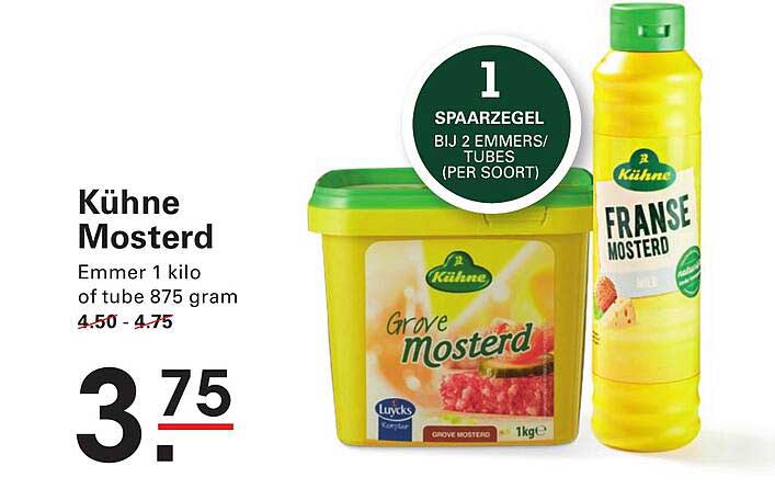 Kühnemosterd Emmer 1 kilo of tube 875 gram