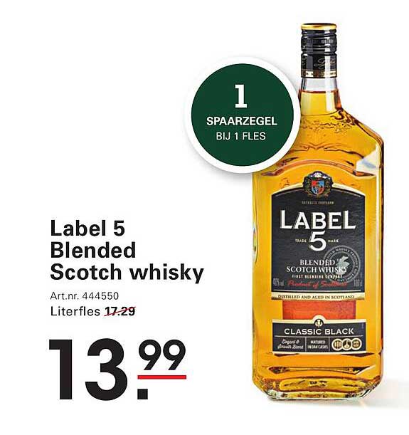 Label 5 Blended Scotch whisky