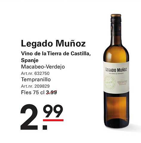 Legado Muñoz Vino de la Tierra de Castilla, Spanje