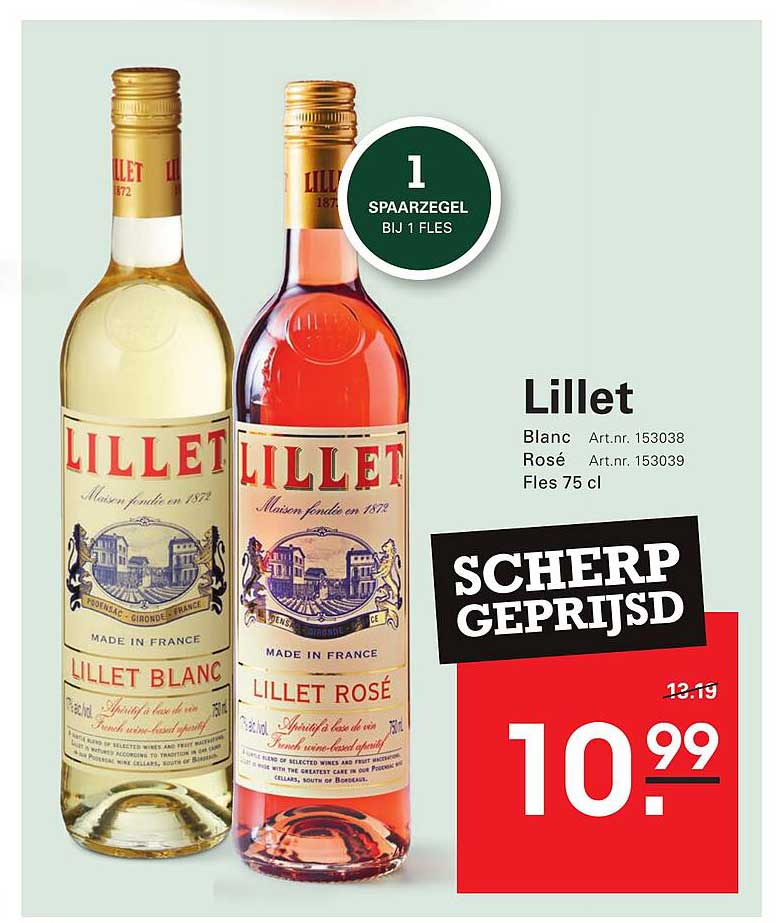 Lillet Blanc en Lillet Rosé 75 cl