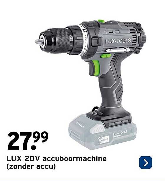 LUX 20V accuboormachine (zonder accu)