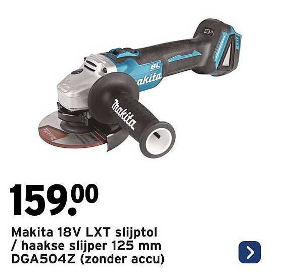 Makita 18V LXT slijptol / haakse slijper 125 mm DGA504Z (zonder accu)