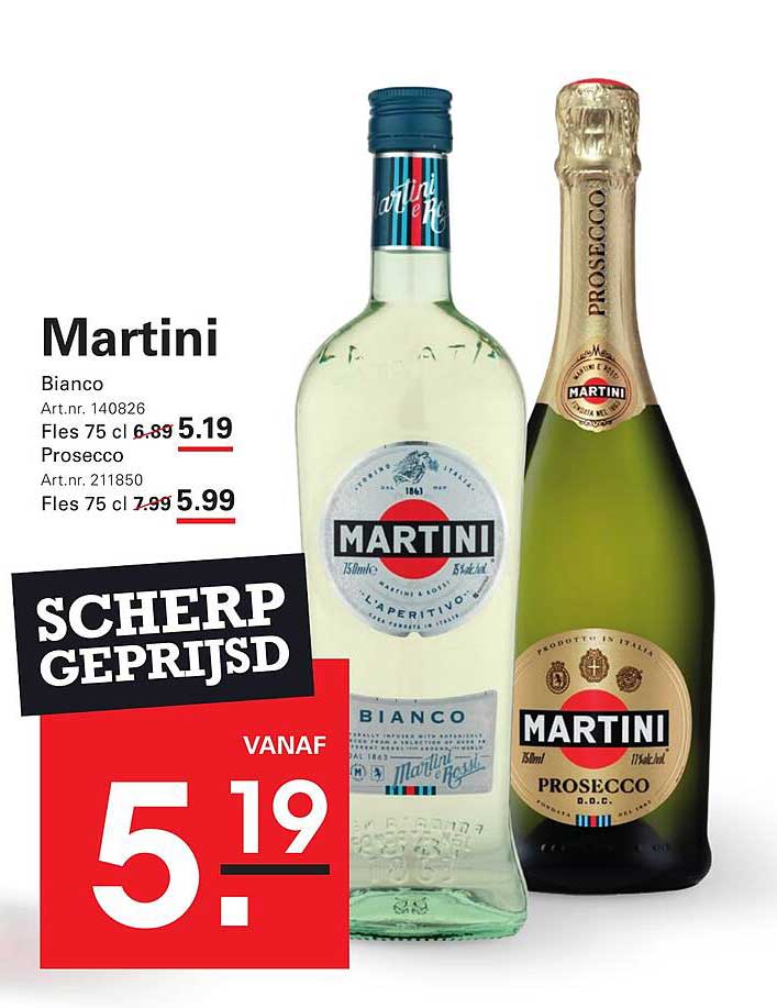 Martini Bianco en Prosecco