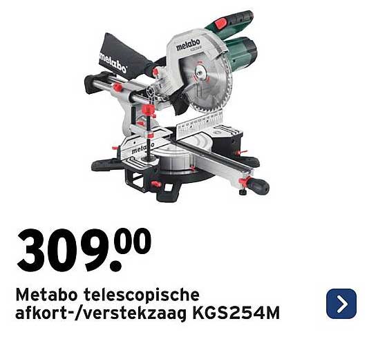 Metabo telescopische afkort-/verstekzaag KGS254M