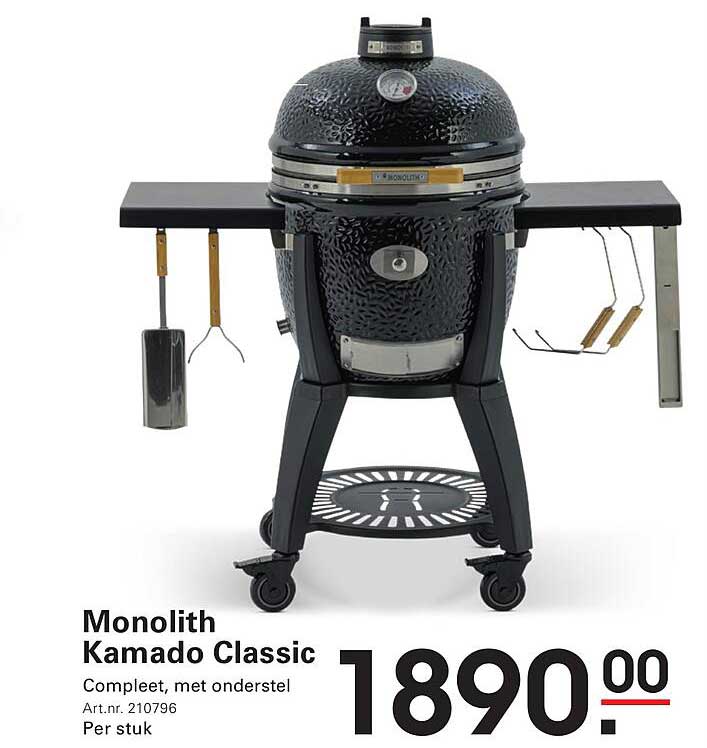 Monolith Kamado Classic Compleet, met onderstel