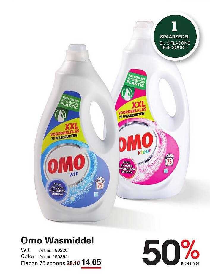 Omo Wasmiddel - Wit en Kleur Flacon 75 scoops