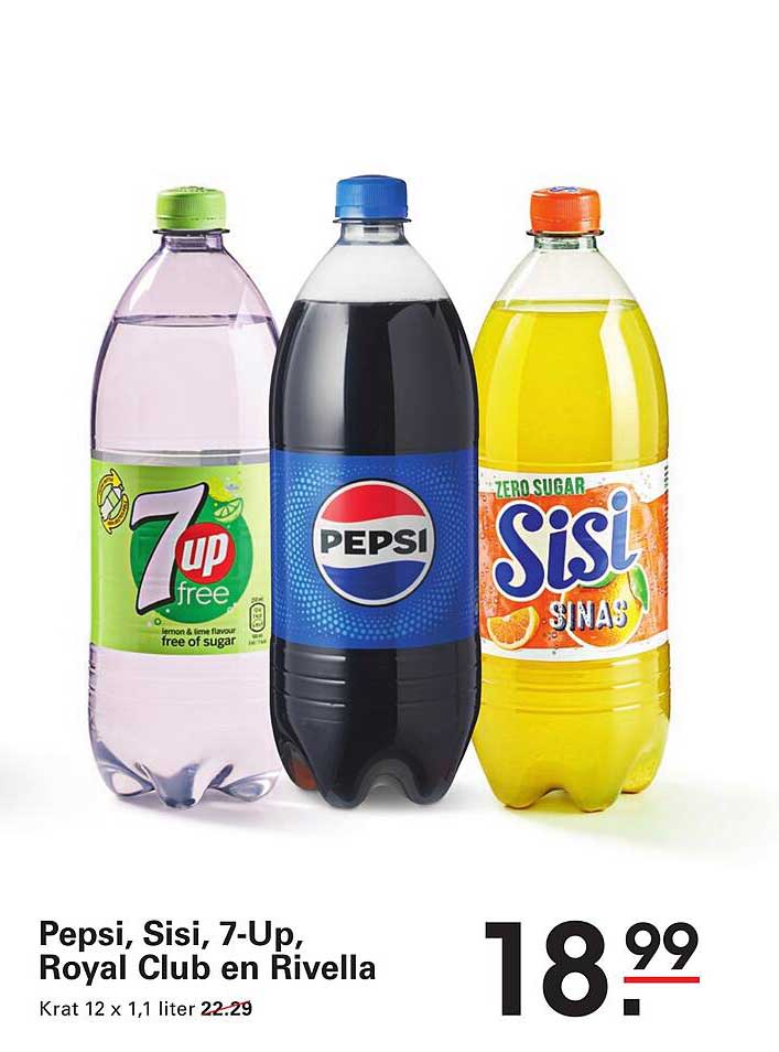 Pepsi, Sisi, 7-Up, Royal Club en Rivella