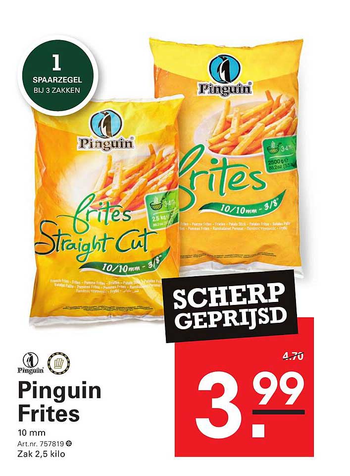 Pinguin Frites 10 mm - Zak 2,5 kilo