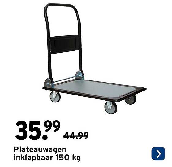 Plateauwagen inklapbaar 150 kg