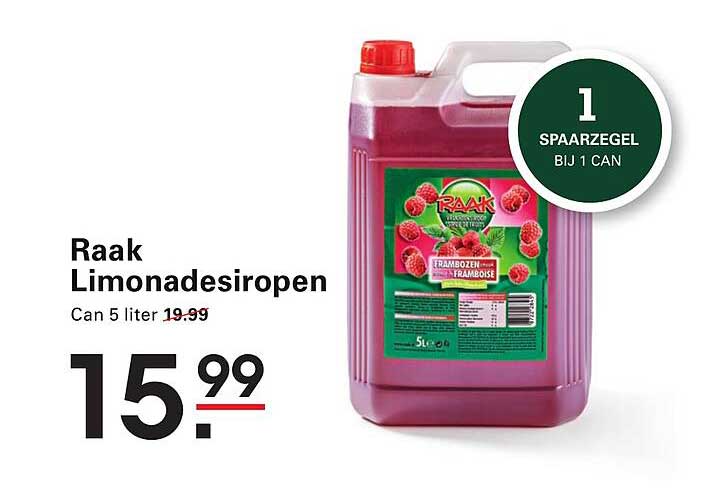 Raak Limonadesiropen Can 5 liter