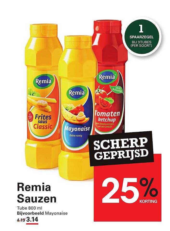 Remia Sauzen - Tube 800 ml Bijvoorbeeld Mayonaise