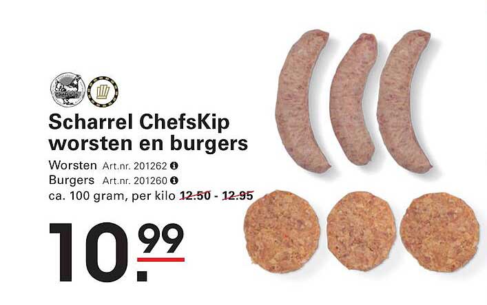 Scharrel ChefsKip worsten en burgers