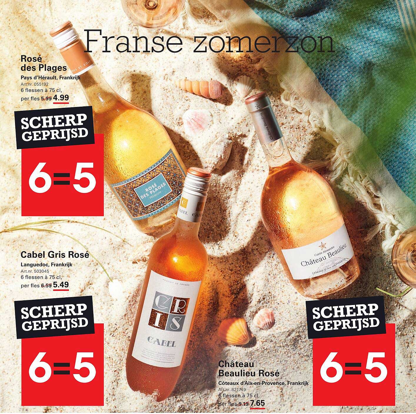 Scherp geprijsd: 6=5 op geselecteerde Franse rosé wijnen
