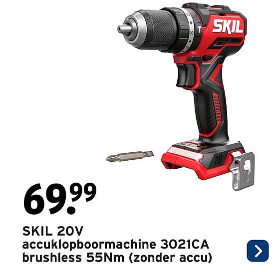 SKIL 20V accuklopboormachine 3021CA brushless 55Nm (zonder accu)
