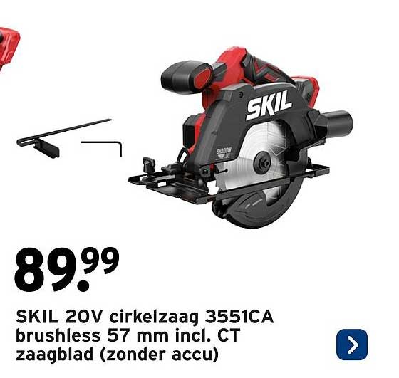 SKIL 20V cirkelzaag 3551CA brushless 57 mm incl. CT zaagblad (zonder accu)