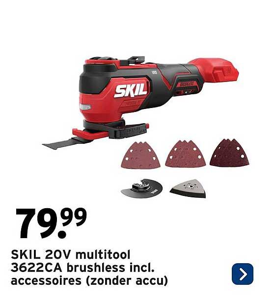 SKIL 20V multitool 3622CA brushless incl. accessoires (zonder accu)