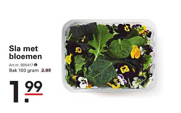 Sla met bloemen