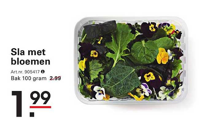 Sla met bloemen