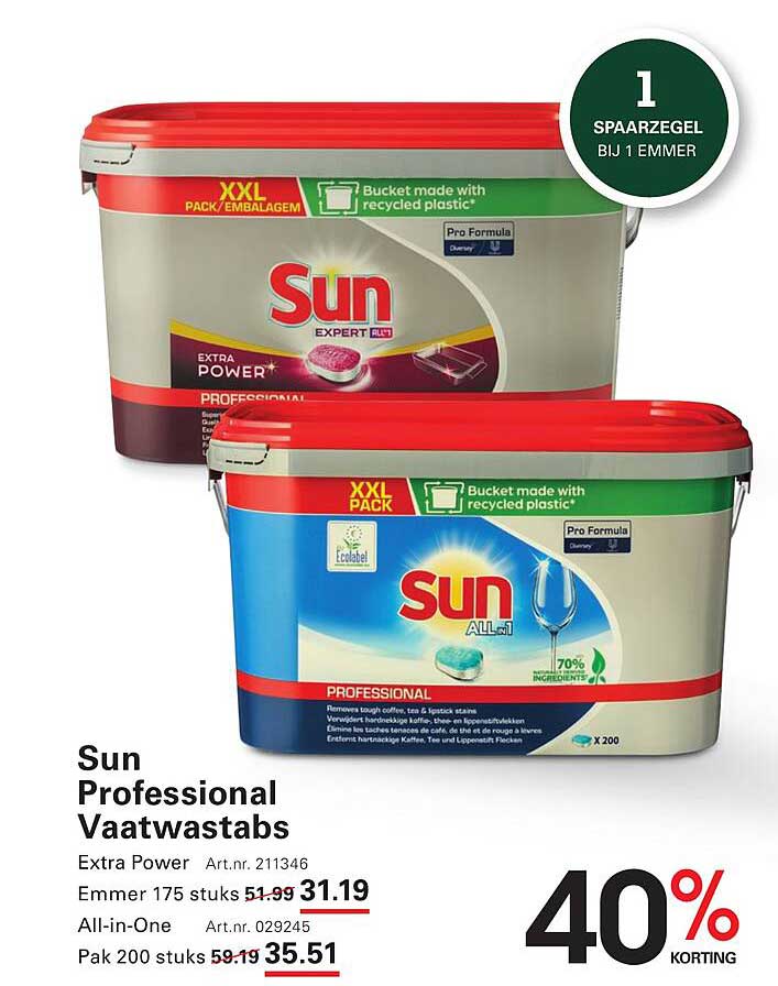 Sun Professional Vaatwastabs